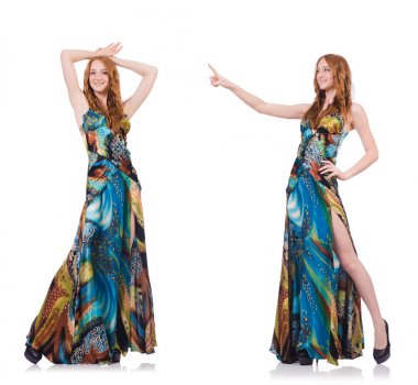 beyaz izole güzel bir elbise modeli