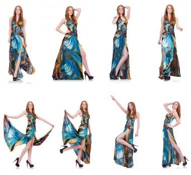 beyaz izole güzel bir elbise modeli