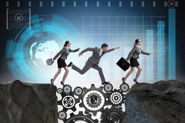 Teamwork koncept med affärsmän — Stockfoto