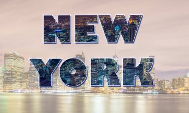New York fotoğrafları kolaj bir