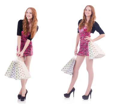 Beyaz alışverişin ardından kız