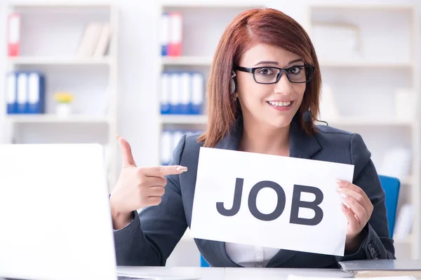 Businesswoman hiring new employees in office — Stock Photo, Image