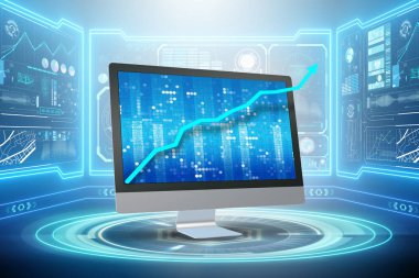 İş çizelgeleriyle illüstrasyon - 3D görüntüleme