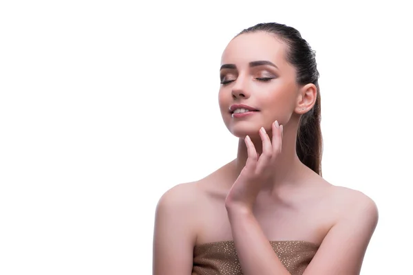 Mujer en concepto de spa de belleza aislado en blanco —  Fotos de Stock