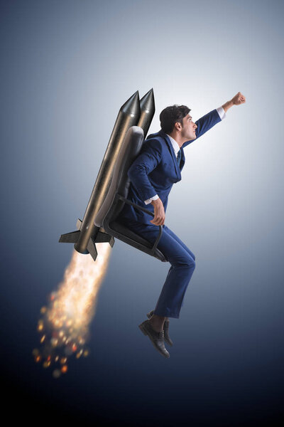 Бизнесмен в концепции карьерного роста