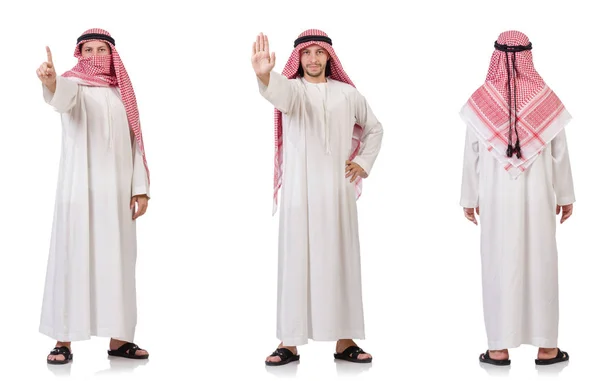 Arabische man geïsoleerd op witte achtergrond — Stockfoto