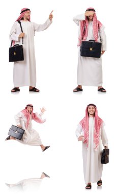 Arap adam beyaz arka plan üzerinde izole