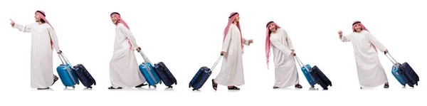 흰색 짐을 든 아랍 남자 — 스톡 사진