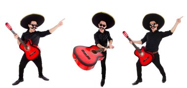 Şapkalı komik bir Meksikalı.