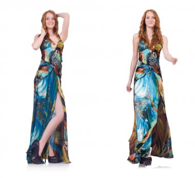 beyaz izole güzel bir elbise modeli