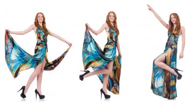 beyaz izole güzel bir elbise modeli