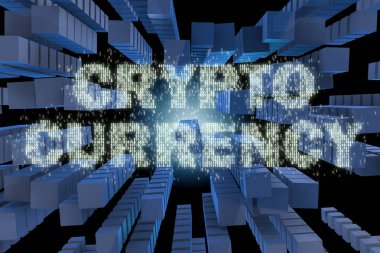 Cryptocurrency modern iş - 3d render kavramı