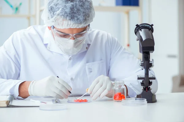 Doctor testing new drugs for medical purposes — Stock Photo, Image