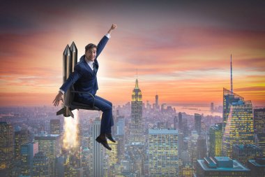 Kariyer gelişimi konseptinde iş adamı