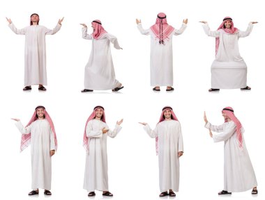 Arap adam beyaz arka plan üzerinde izole