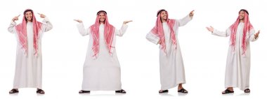 Arap adam beyaz arka plan üzerinde izole