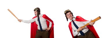 Beyaz tenli komik kahraman.