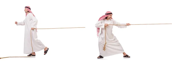 Emiraty w przeciąganie liny koncepcja na białym tle — Zdjęcie stockowe