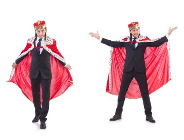 Kral işadamı beyazla izole edilmiş