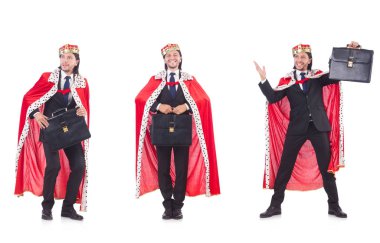 Kral işadamı beyazla izole edilmiş