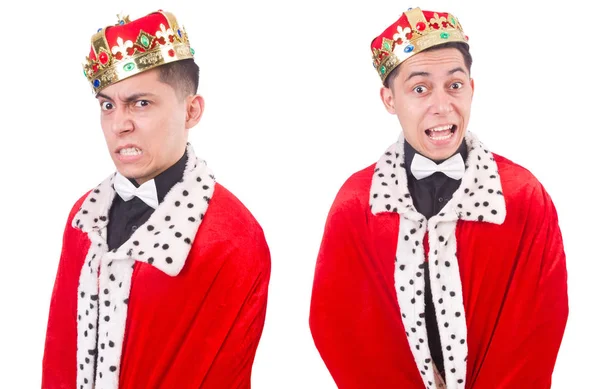 Taçlı bir iş adamı beyazlar içinde.