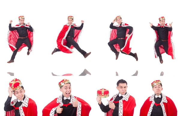 Taçlı bir iş adamı beyazlar içinde.