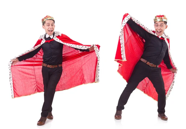 Taçlı bir iş adamı beyazlar içinde.