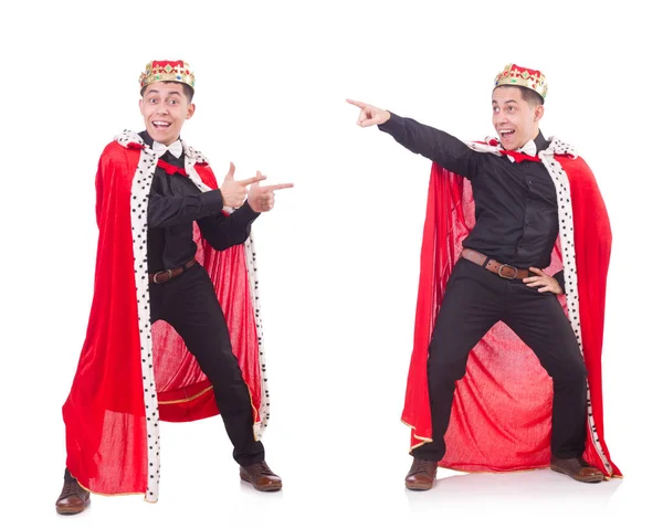 Taçlı bir iş adamı beyazlar içinde.