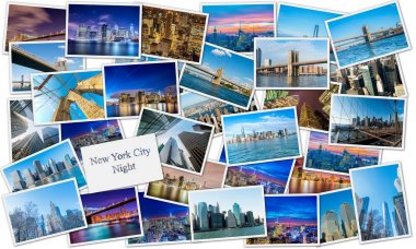 New York fotoğrafları kolaj bir