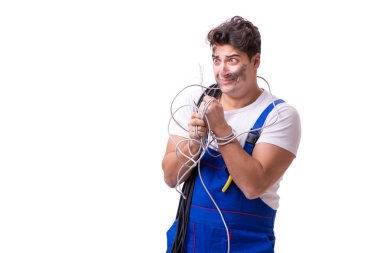 Komik adam Elektrik onarım işi