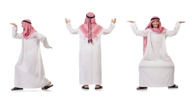 Arap adam beyaz arka plan üzerinde izole