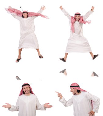 Arap adam beyaz arka plan üzerinde izole