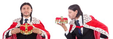 Kral işadamı beyazla izole edilmiş