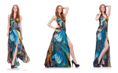 beyaz izole güzel bir elbise modeli