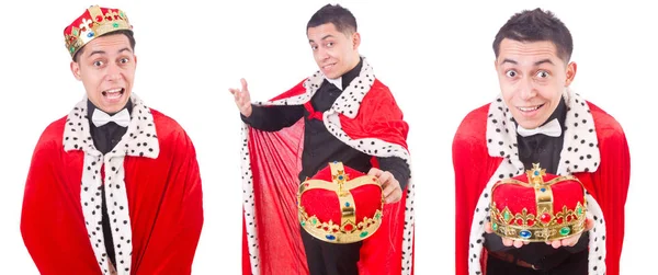 Taçlı bir iş adamı beyazlar içinde.