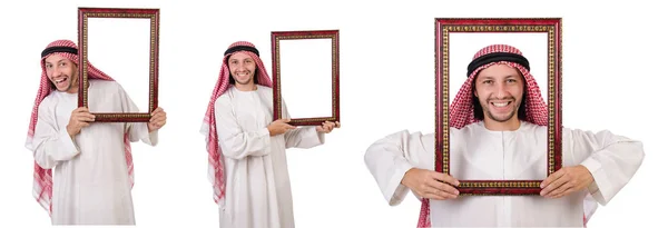 Arab képkeret fehér — Stock Fotó