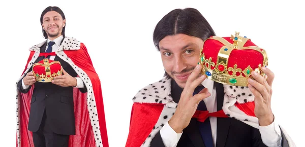 Kral işadamı beyazla izole edilmiş