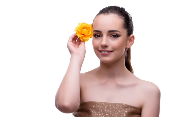 Junge schöne weibliche Mode-Modell mit Make-up — Stockfoto