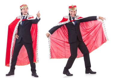 Kral işadamı beyazla izole edilmiş