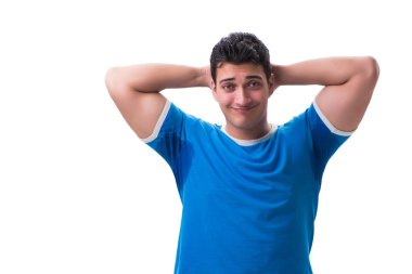 Aşırı derecede terleyen, kötü kokan bir adam, izole edilmiş beyaz bir köyde.