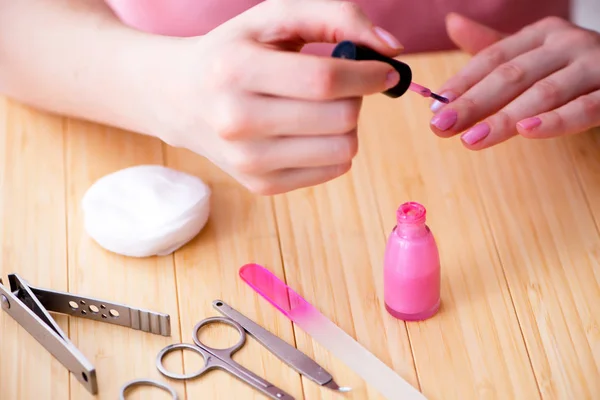 Beauty products nail care tools pedicure closeup — Stock Photo, Image