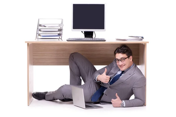 Businessman hiding in the ofice — Stock Photo, Image