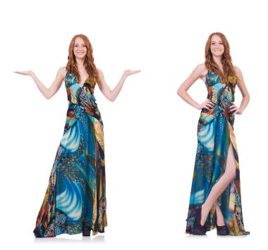 beyaz izole güzel bir elbise modeli