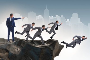 İş adamı iş hayatında kötü kararlar veriyor.