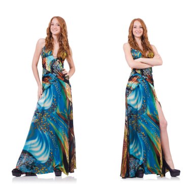 beyaz izole güzel bir elbise modeli