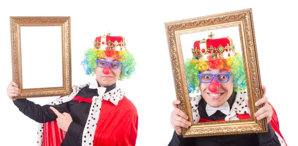 Geschäftsmann mit Krone auf weißem Grund — Stockfoto