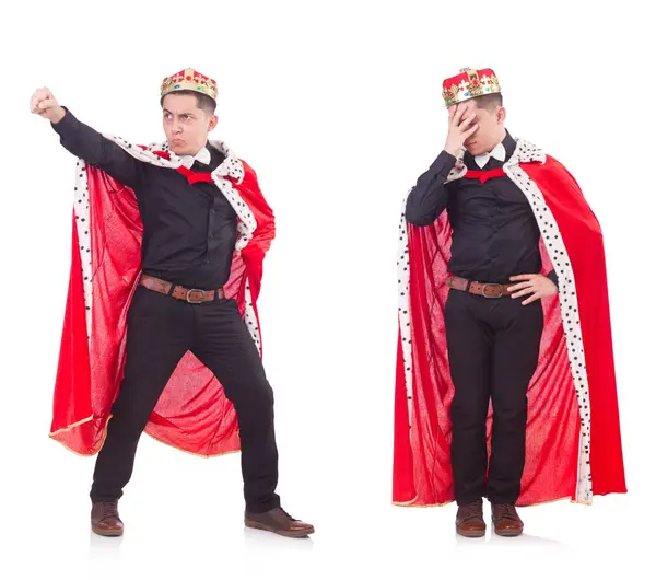 Taçlı bir iş adamı beyazlar içinde.