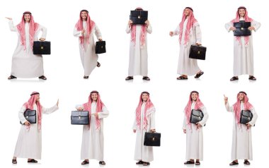 Arap adam beyaz arka plan üzerinde izole