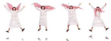 Arap adam beyaz arka plan üzerinde izole