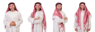 Arap adam beyaz arka plan üzerinde izole